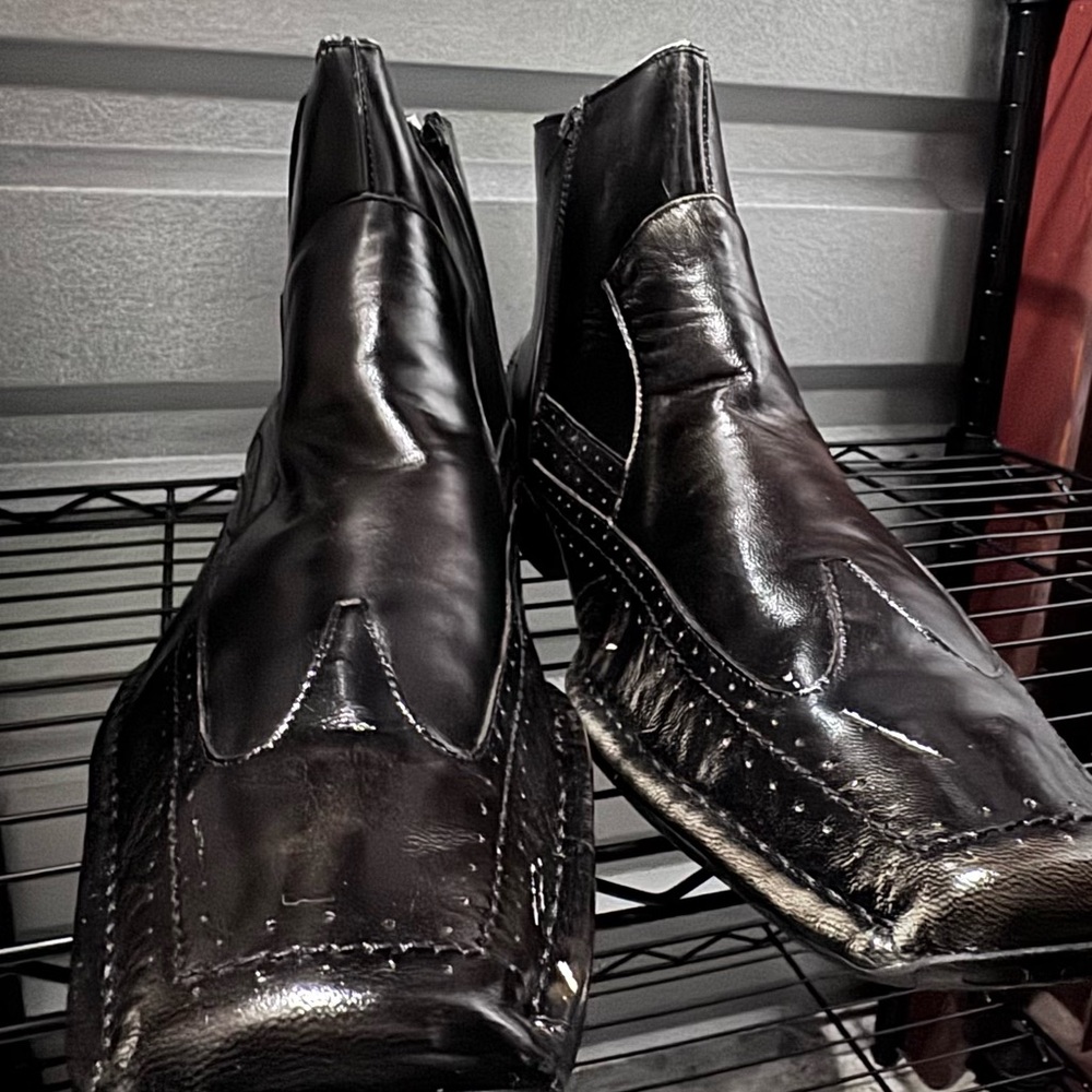 Steve Madden Shiny Black Men's Boots